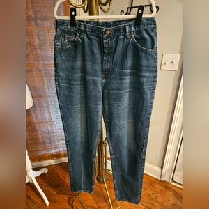VINTAGE Lee Riders Jeans 18L Womens Blue Denim Mom Dark Wash Casual